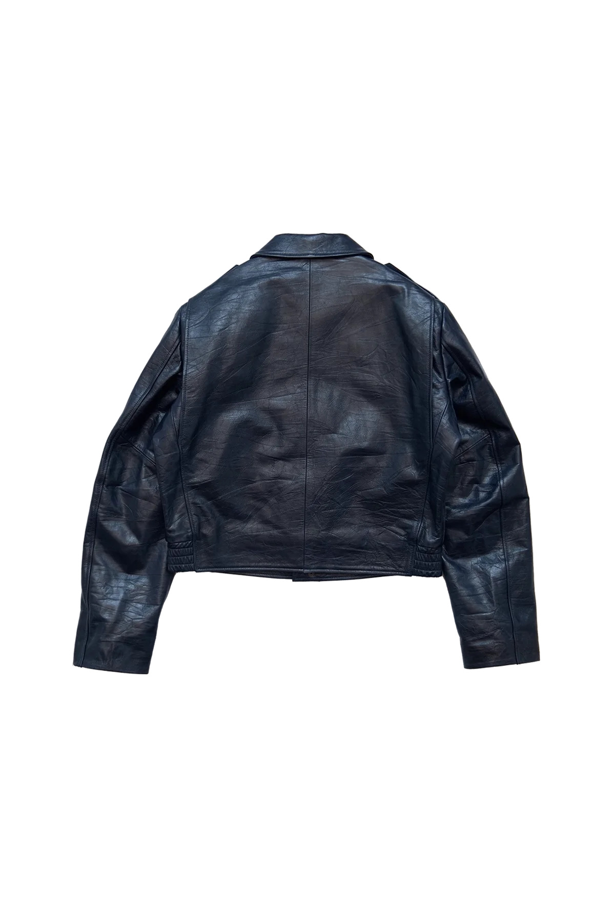 Martine Rose Uniform Leather Jacket Blue - 2