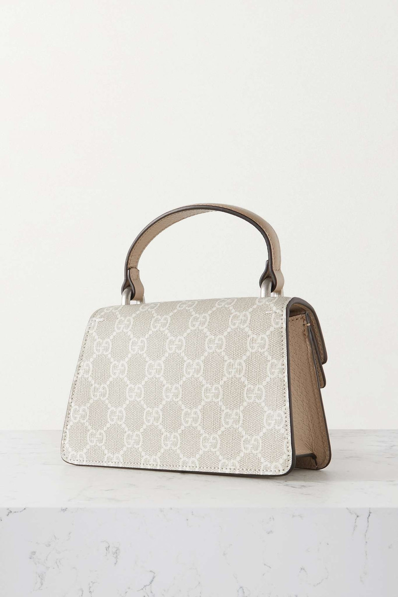 Dionysus mini leather-trimmed printed coated-canvas tote 3