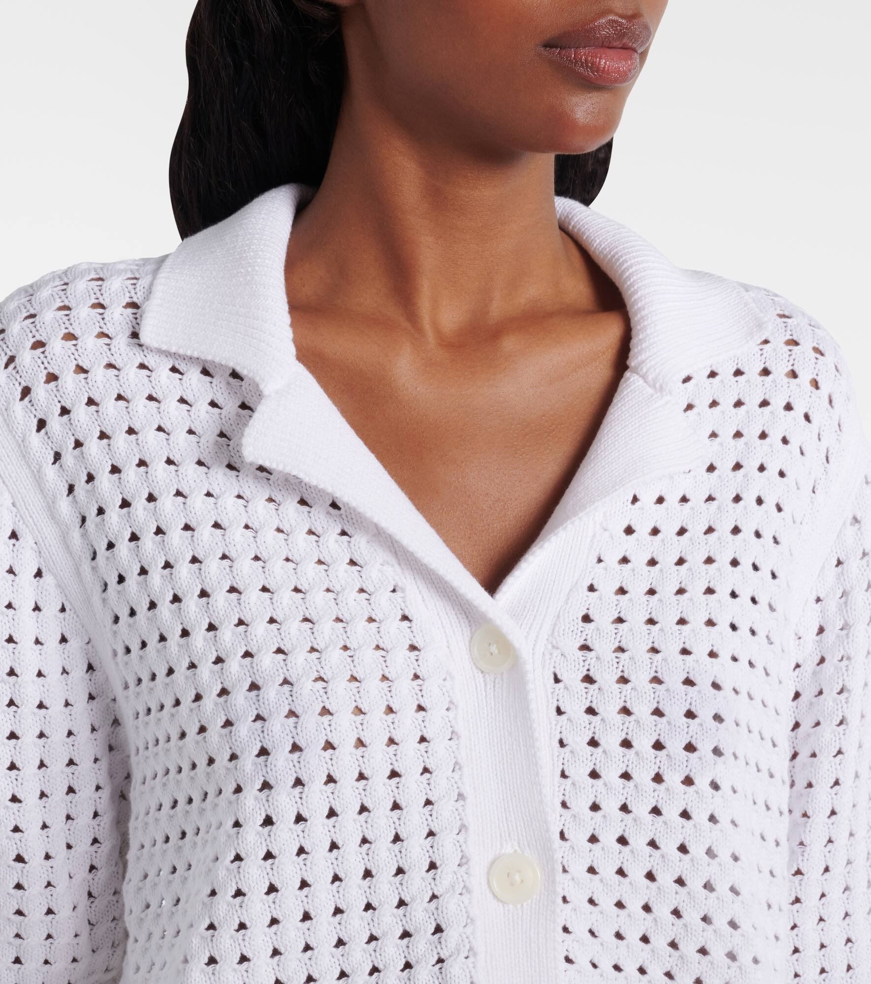 Ellie open-knit cotton cardigan - 4