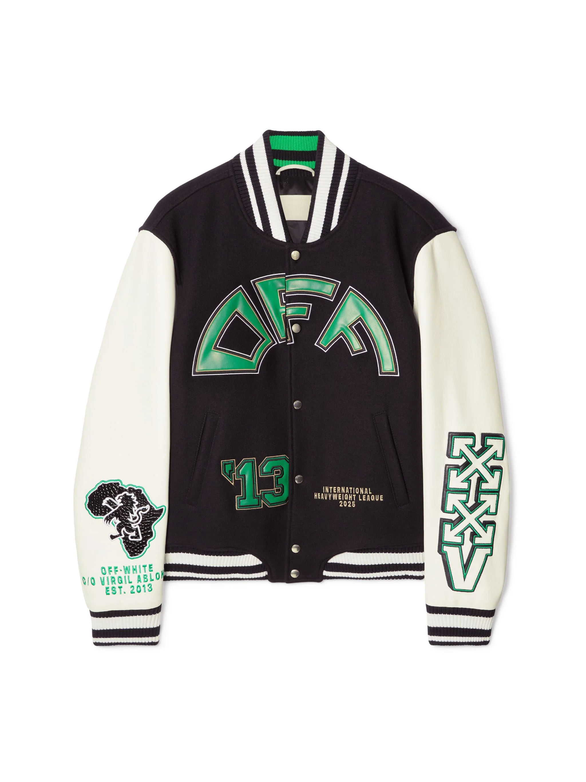 Crocodile Wool/leather Varsity Jacket - 1