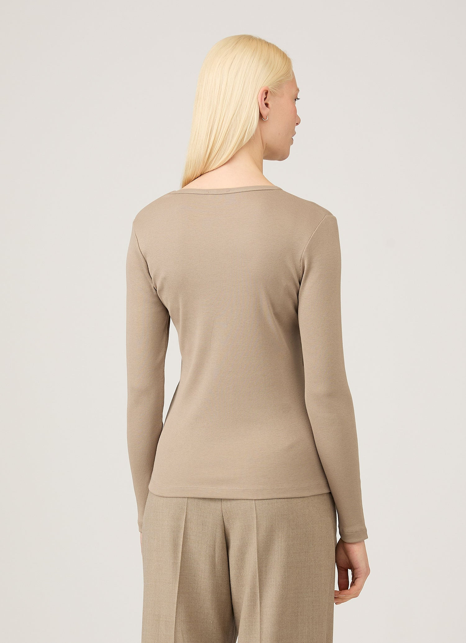 Long Sleeve Ribbed T‑shirt - 3