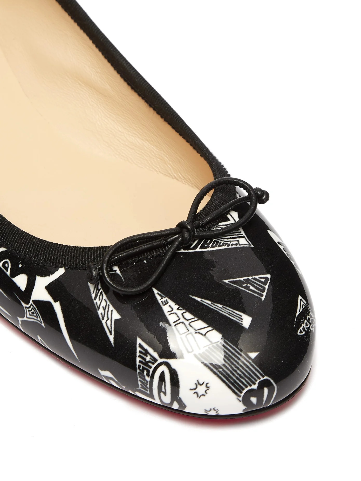 La Massine graffiti-pattern ballet flats - 6