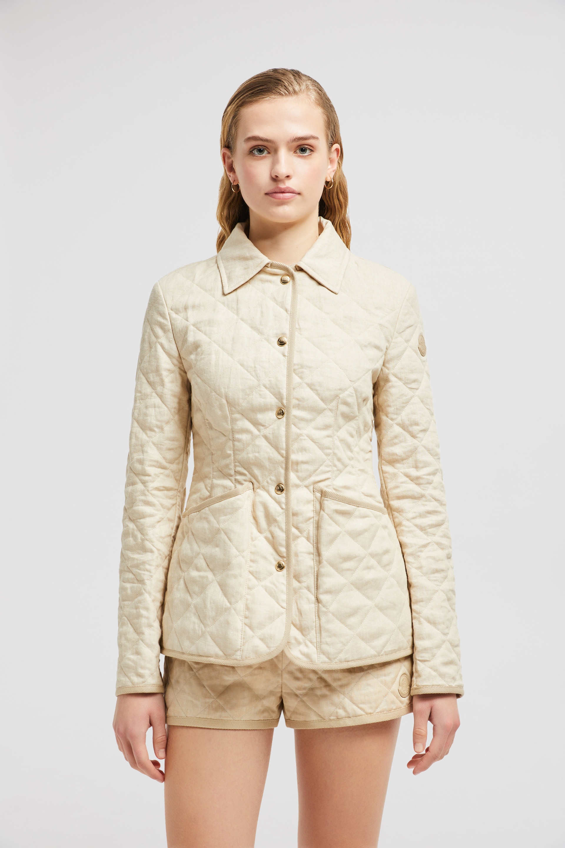 Uzes Diamond-Quilted Padded Linen Jacket - 3