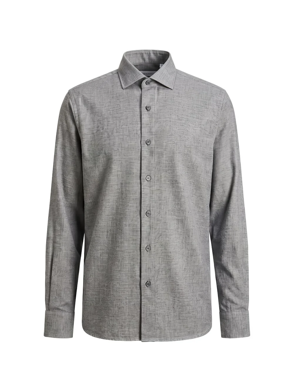 mélange-effect long-sleeve shirt - 1