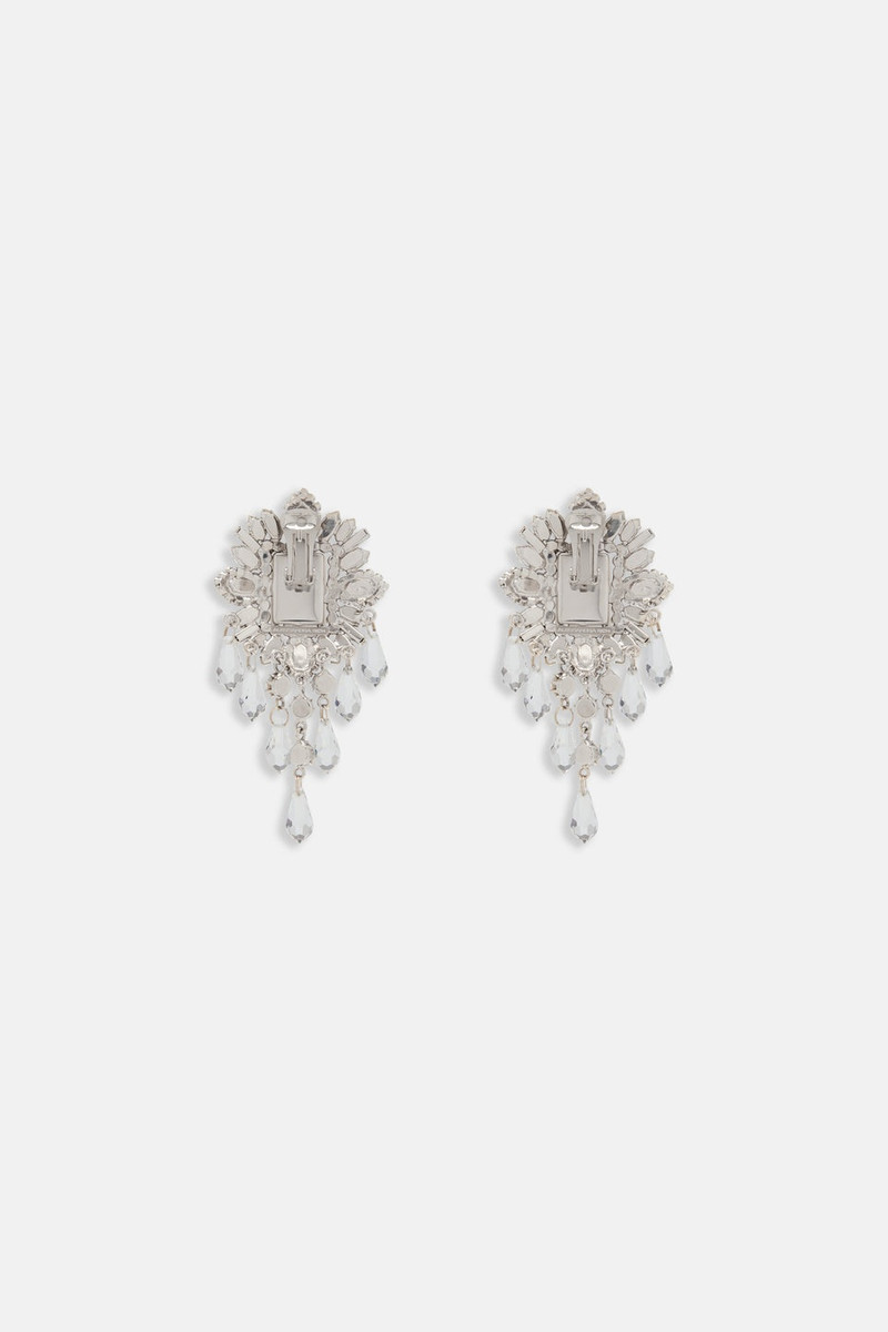 Alessandra Rich CRYSTAL EARRINGS WITH DROPS outlook