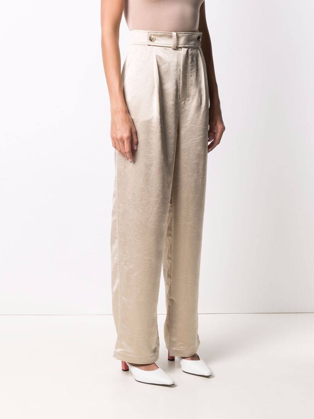 Odile straight-leg satin trousers - 3