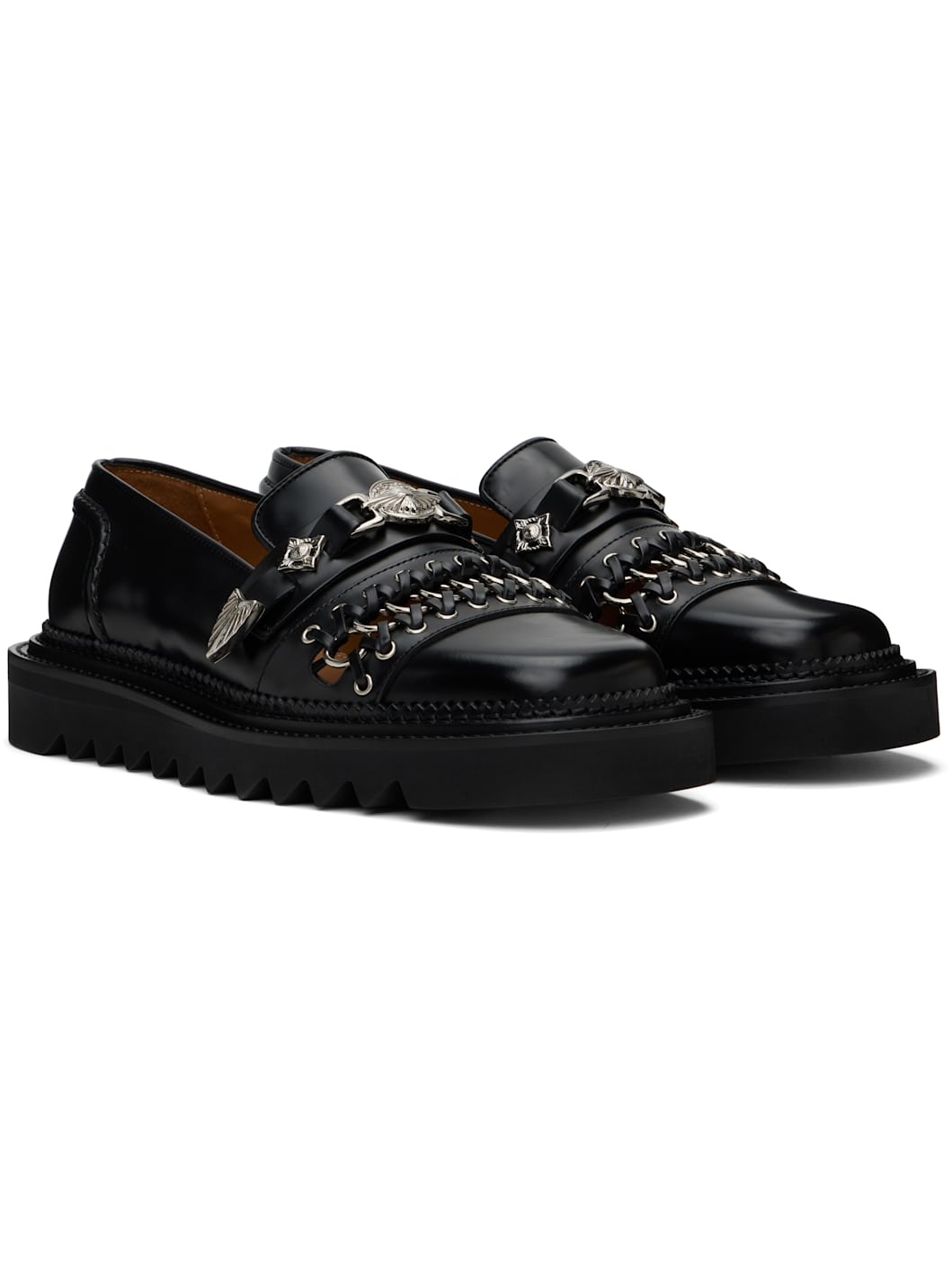 Black O-Ring Loafers - 4