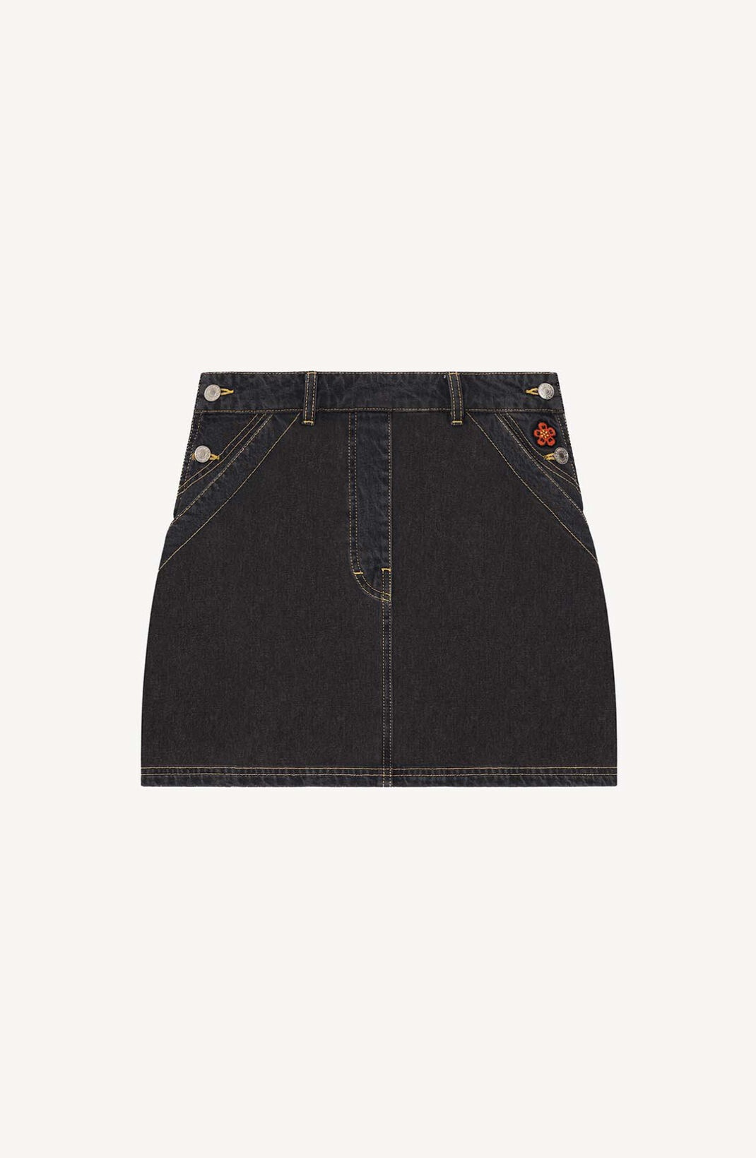 'BOKE FLOWER' denim miniskirt - 1