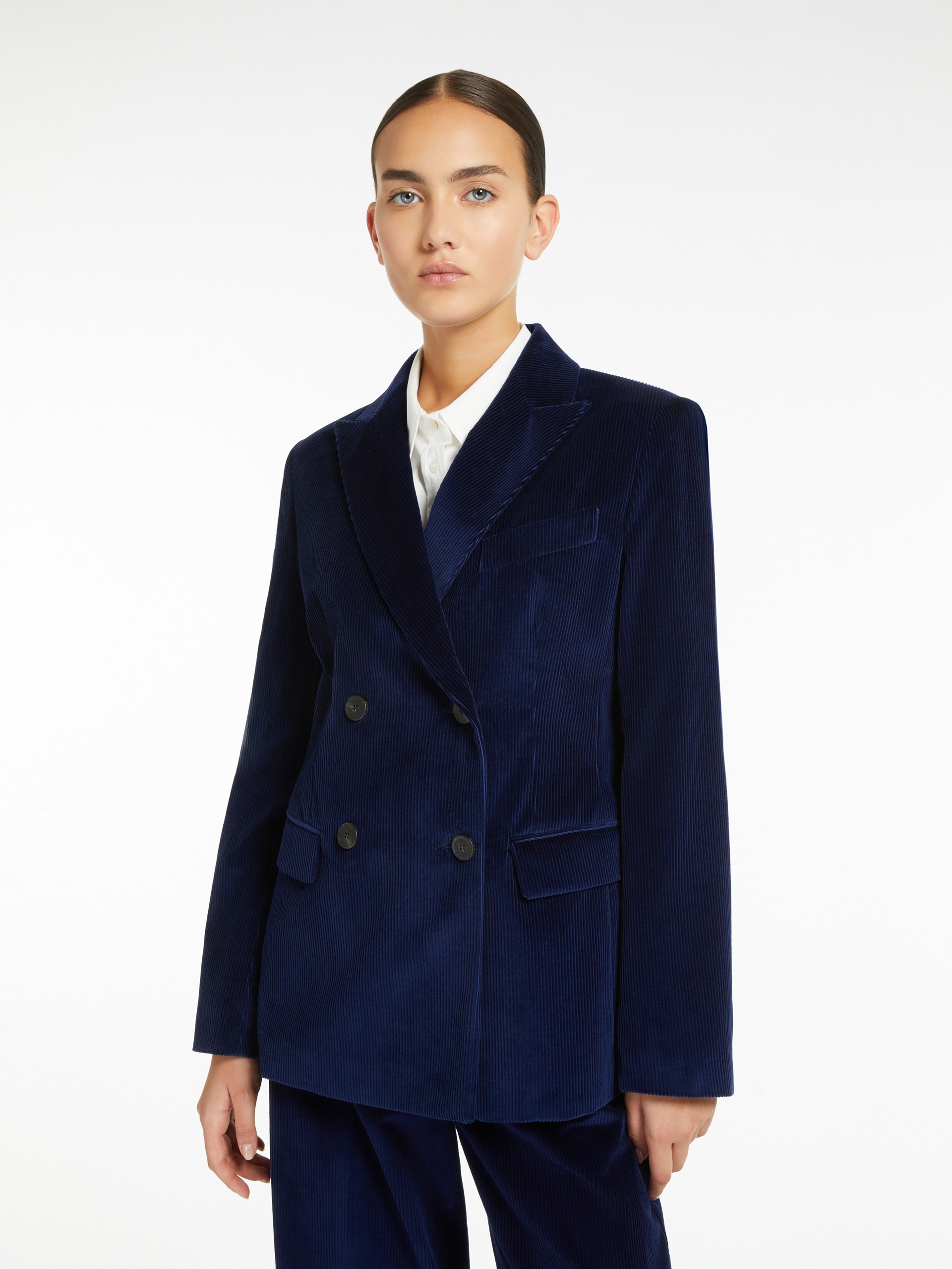 KATANGA Double-breasted velvet blazer - 5