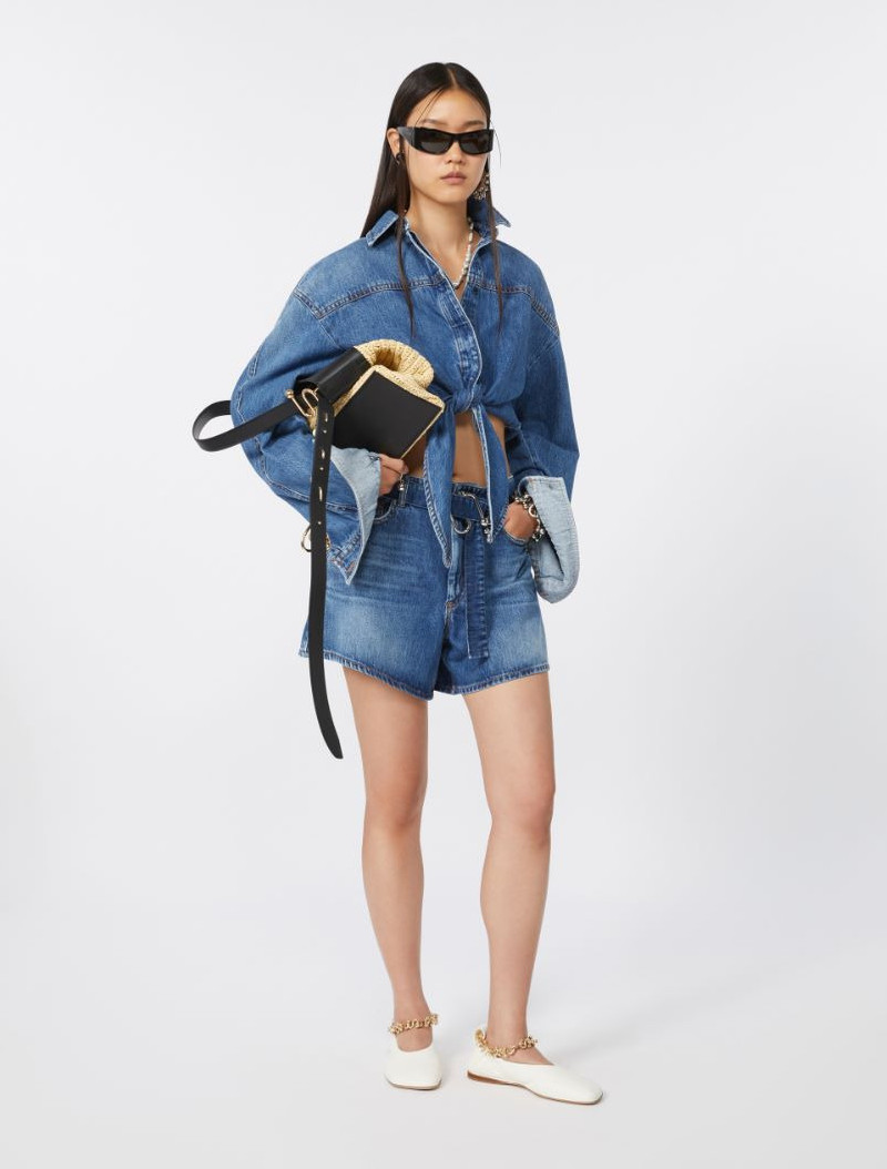 Sportmax Denim shorts - midnightblue outlook