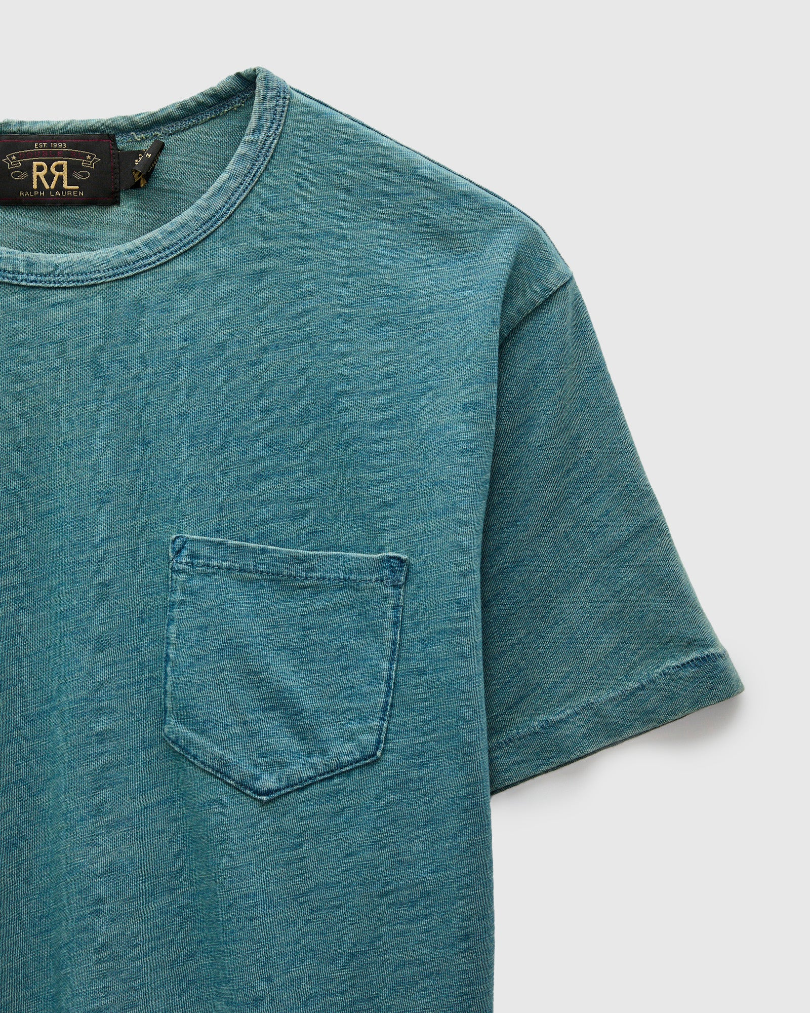 Slub Jersey Pocket T-Shirt in Washed Indigo - 3
