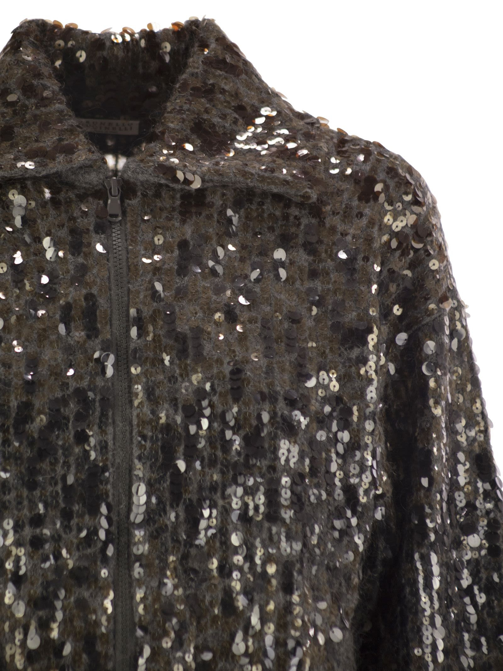 Brunello Cucinelli Women Dazzling Dégradé Embroidery Mohair And Wool Cardigan - 4