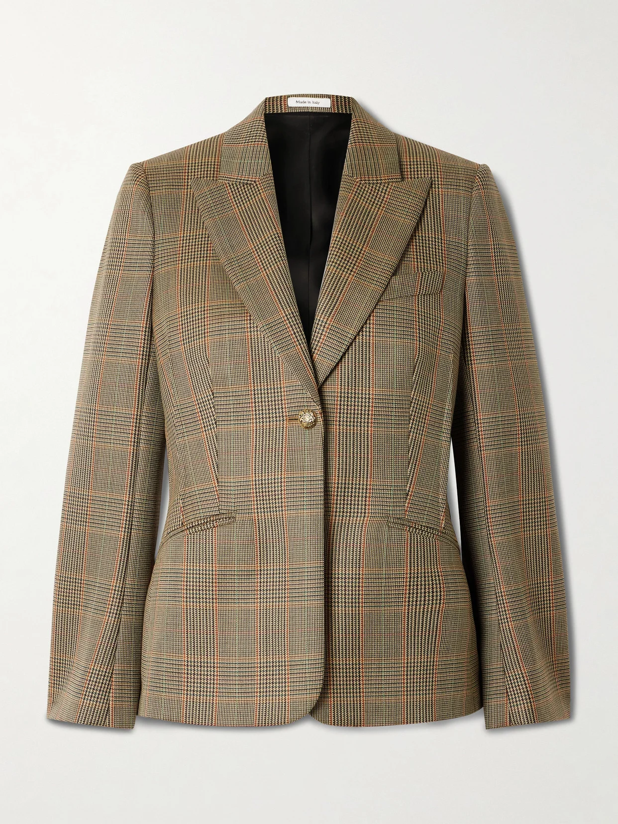 Prince Of Wales Checked Wool Blazer - 1