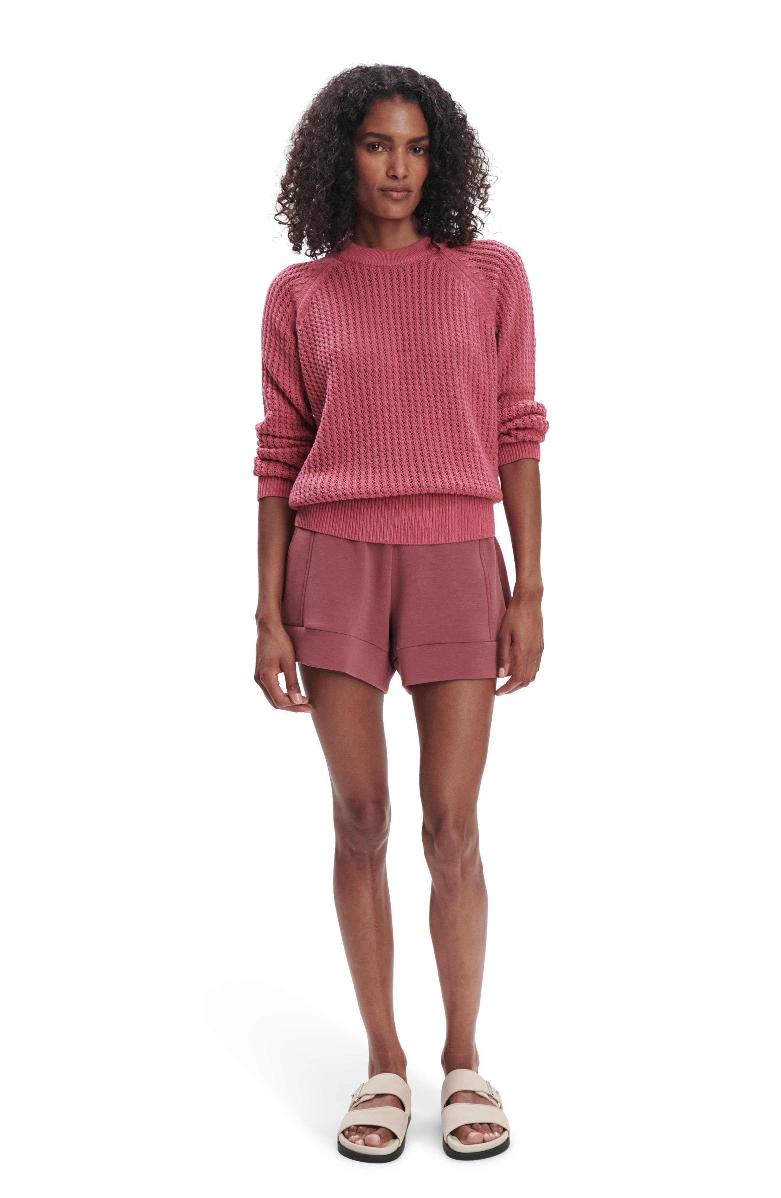 Varley Clay Open Knit Sweater in Rose Wine at Nordstrom - 5