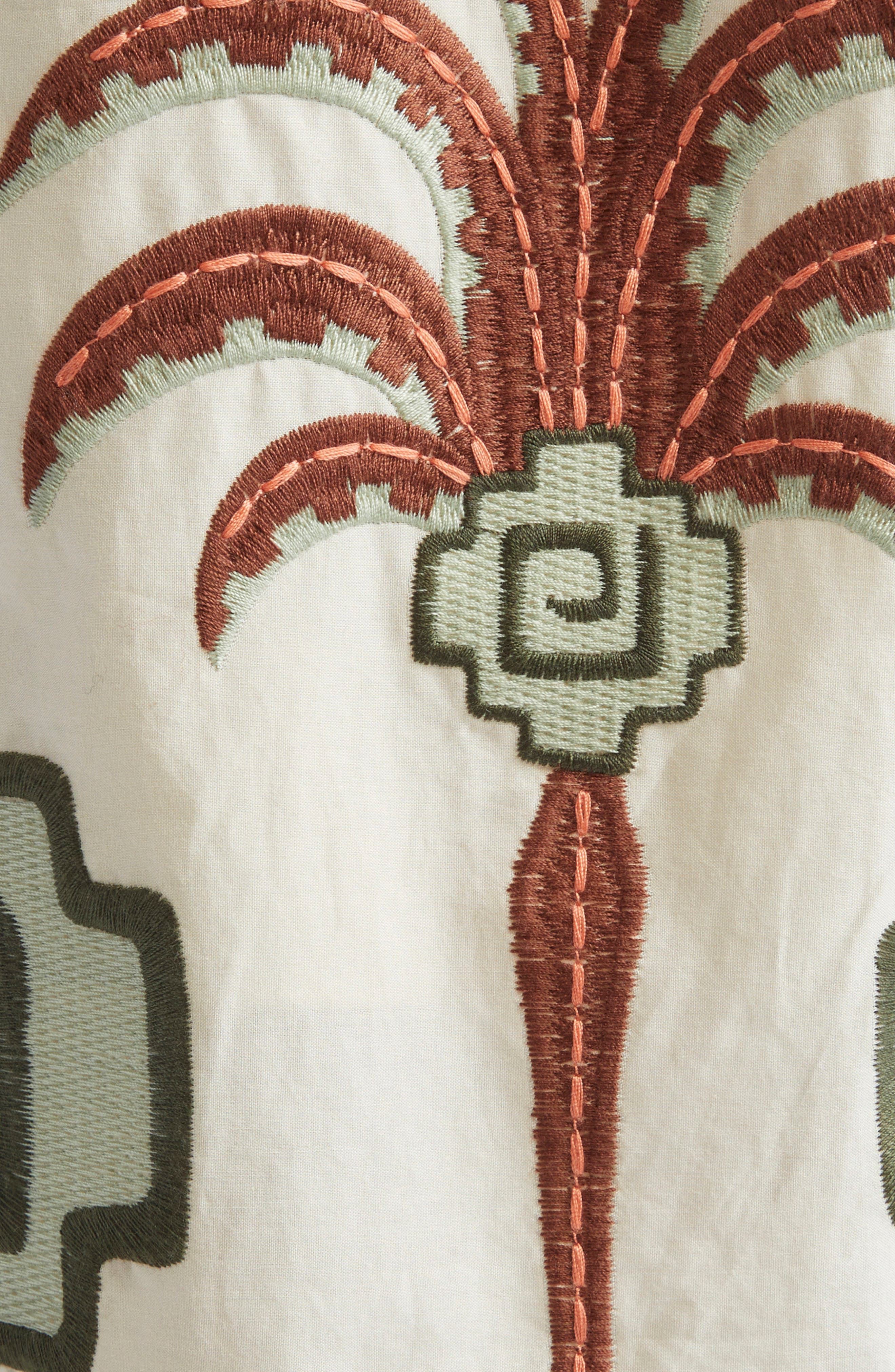 Johanna Ortiz Tributaries Embroidered Cotton Blend Dress in Ecru /Chocolate/Camel at Nordstrom - 6