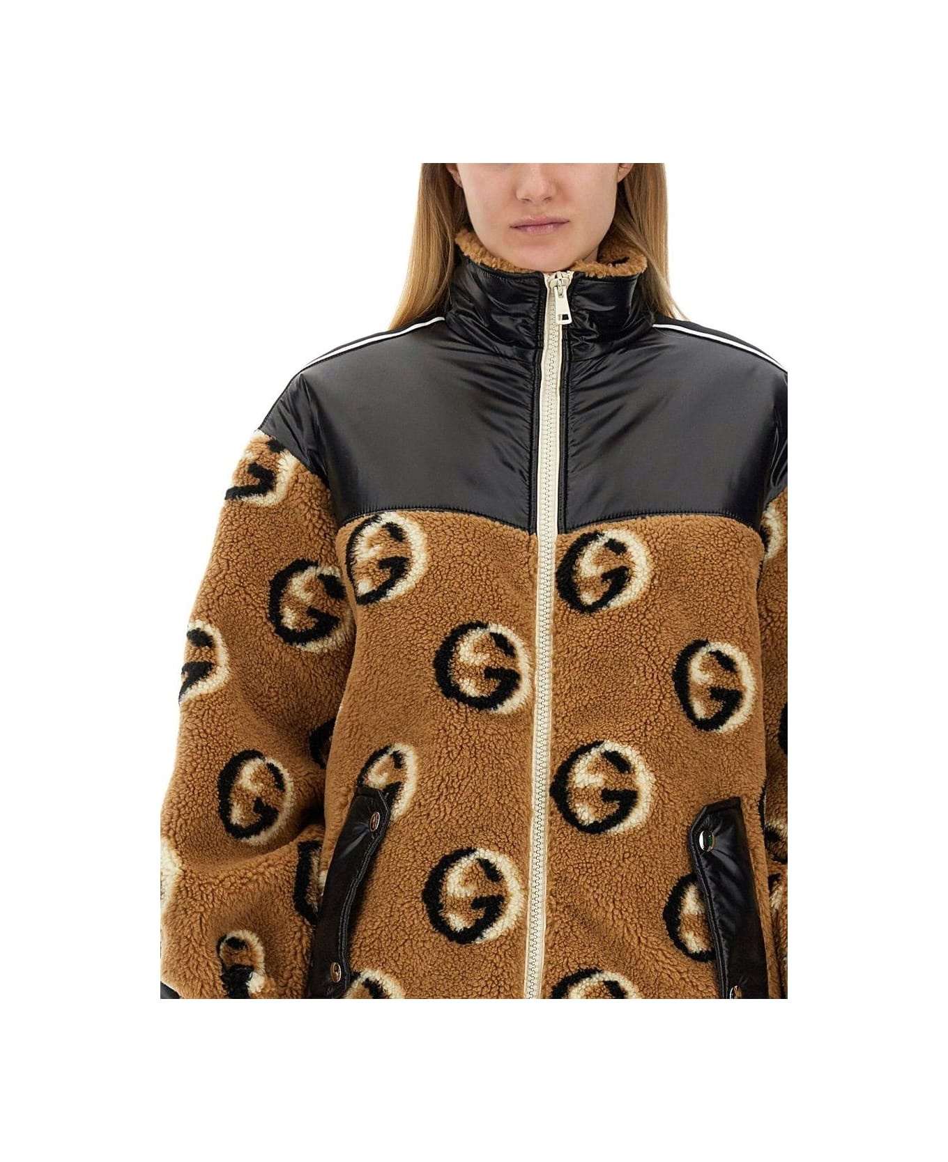 Fleece Jacquard Zipper Jacket - 4