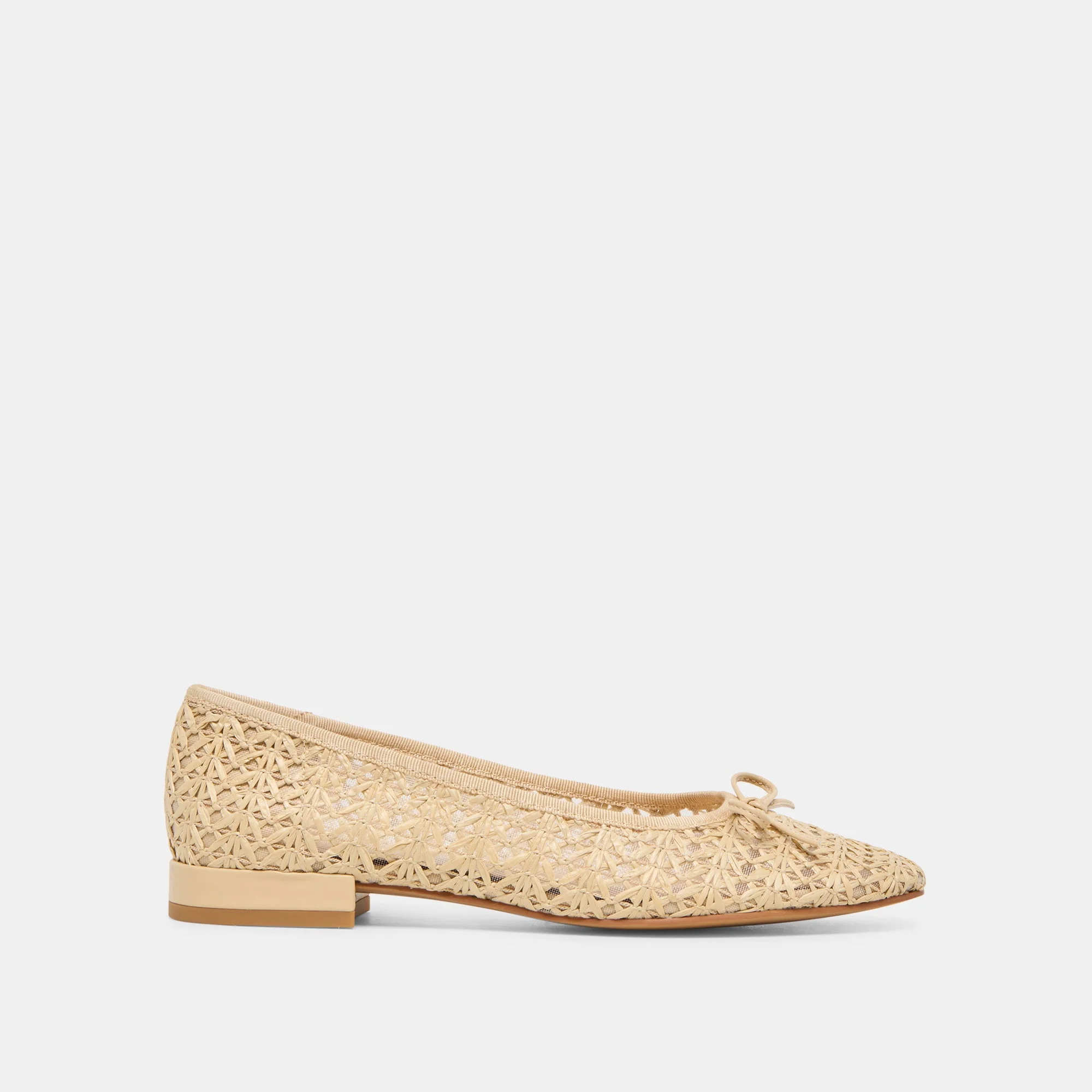 ULICIA BALLET FLATS LT NATURAL CROSS HATCH RAFFIA - 1