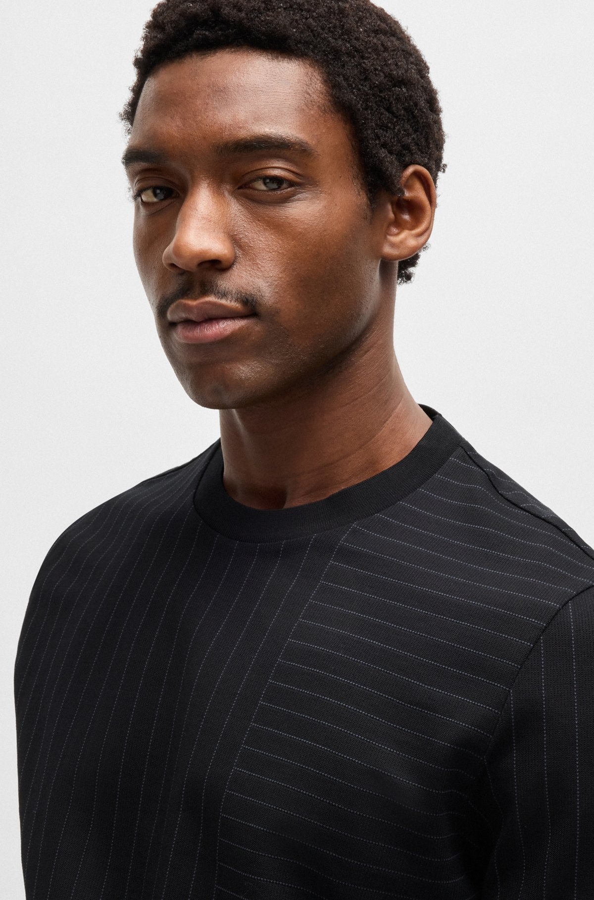MERCERIZED-COTTON T-SHIRT WITH MIXED STRIPES - 3