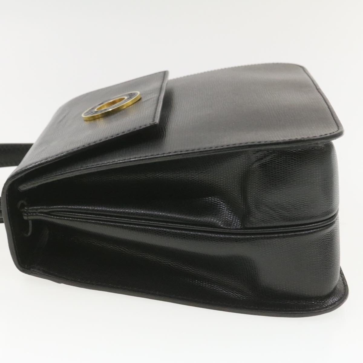 CELINE Hand Bag Leather Black - 4