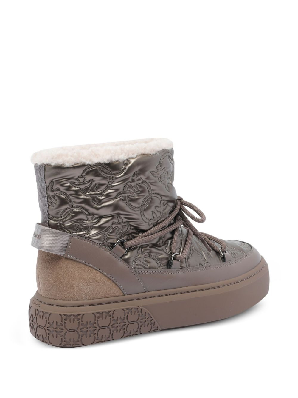 quilted floral-pattern boots - 4