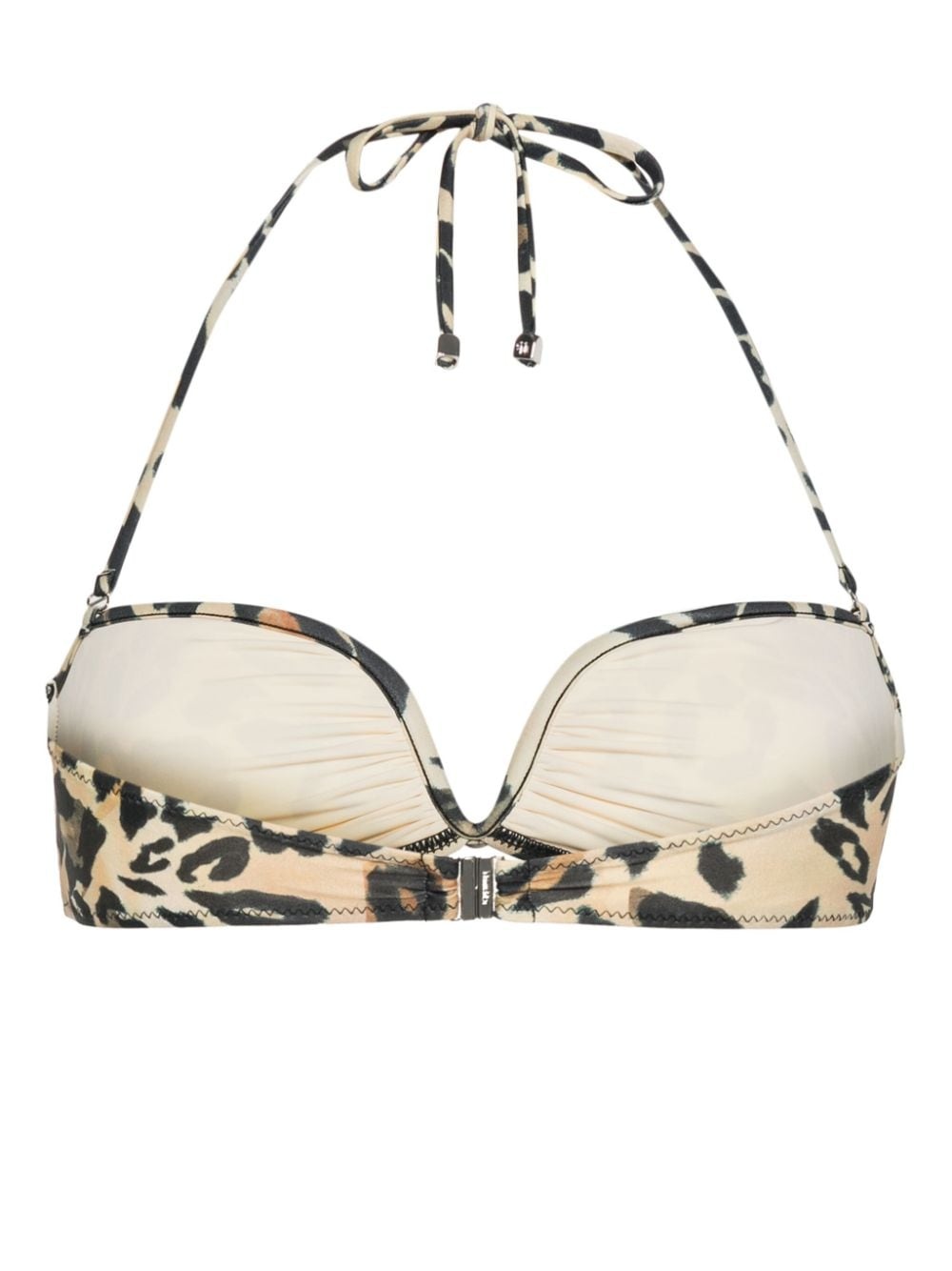 leopard-print bikini top - 2