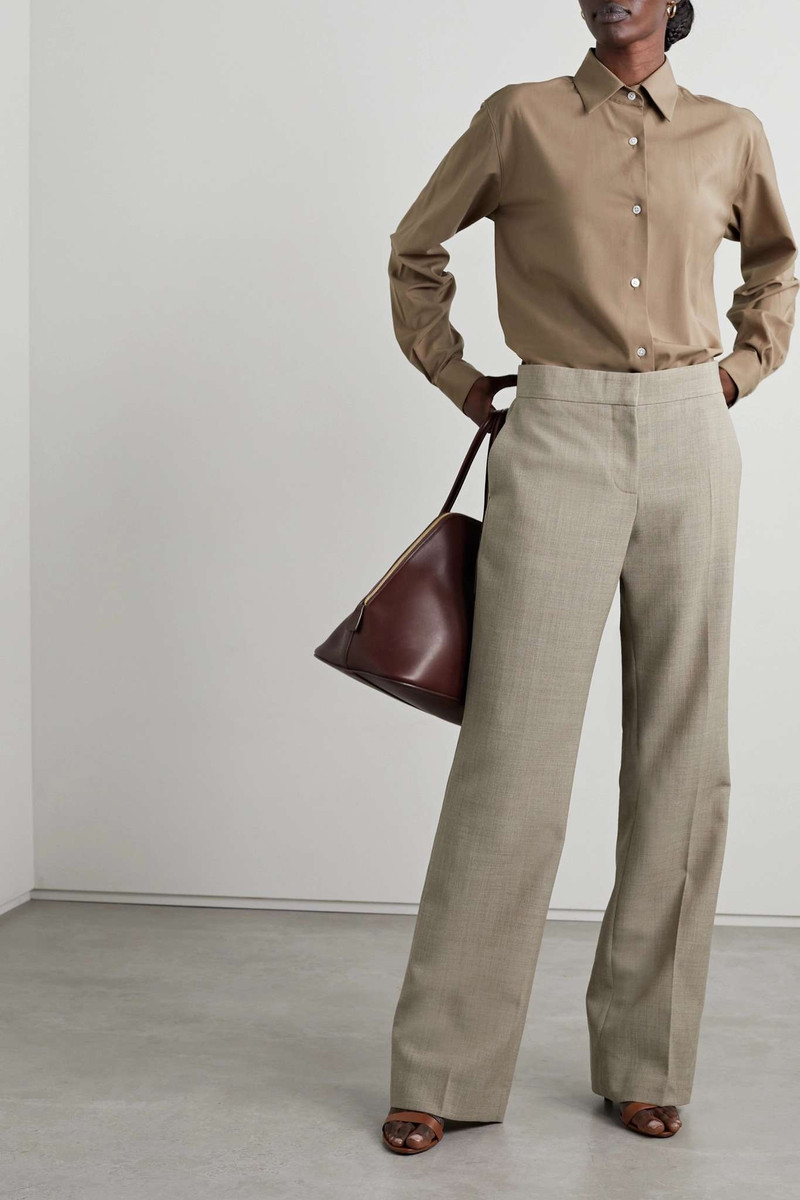 The Row Baer wool straight-leg pants outlook