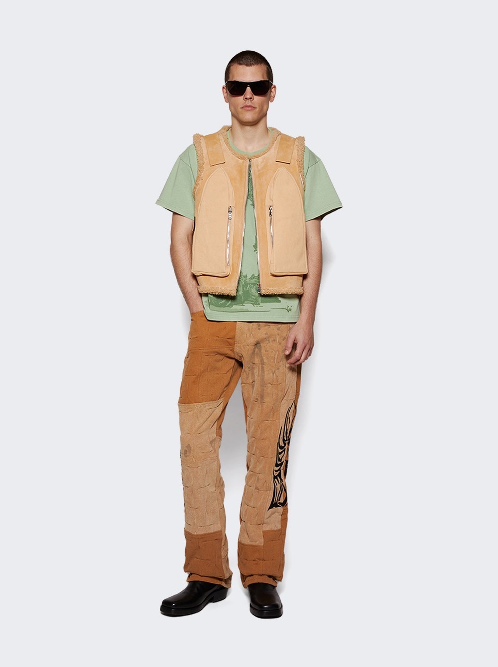 Bullet Point Vest Tan - 2