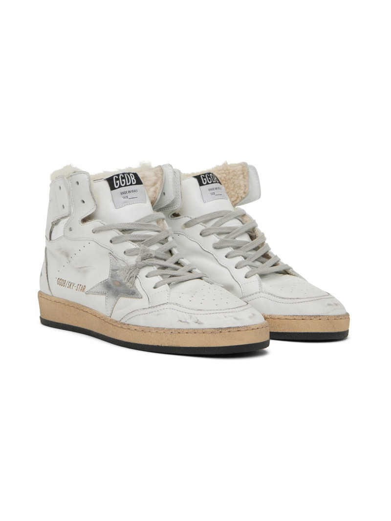 White Sky-Star High-Top Sneakers 4