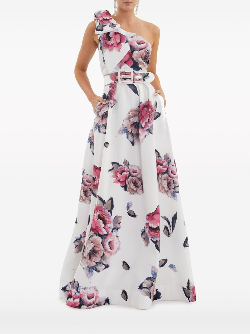 REBECCA VALLANCE Aveline one-shoulder gown outlook