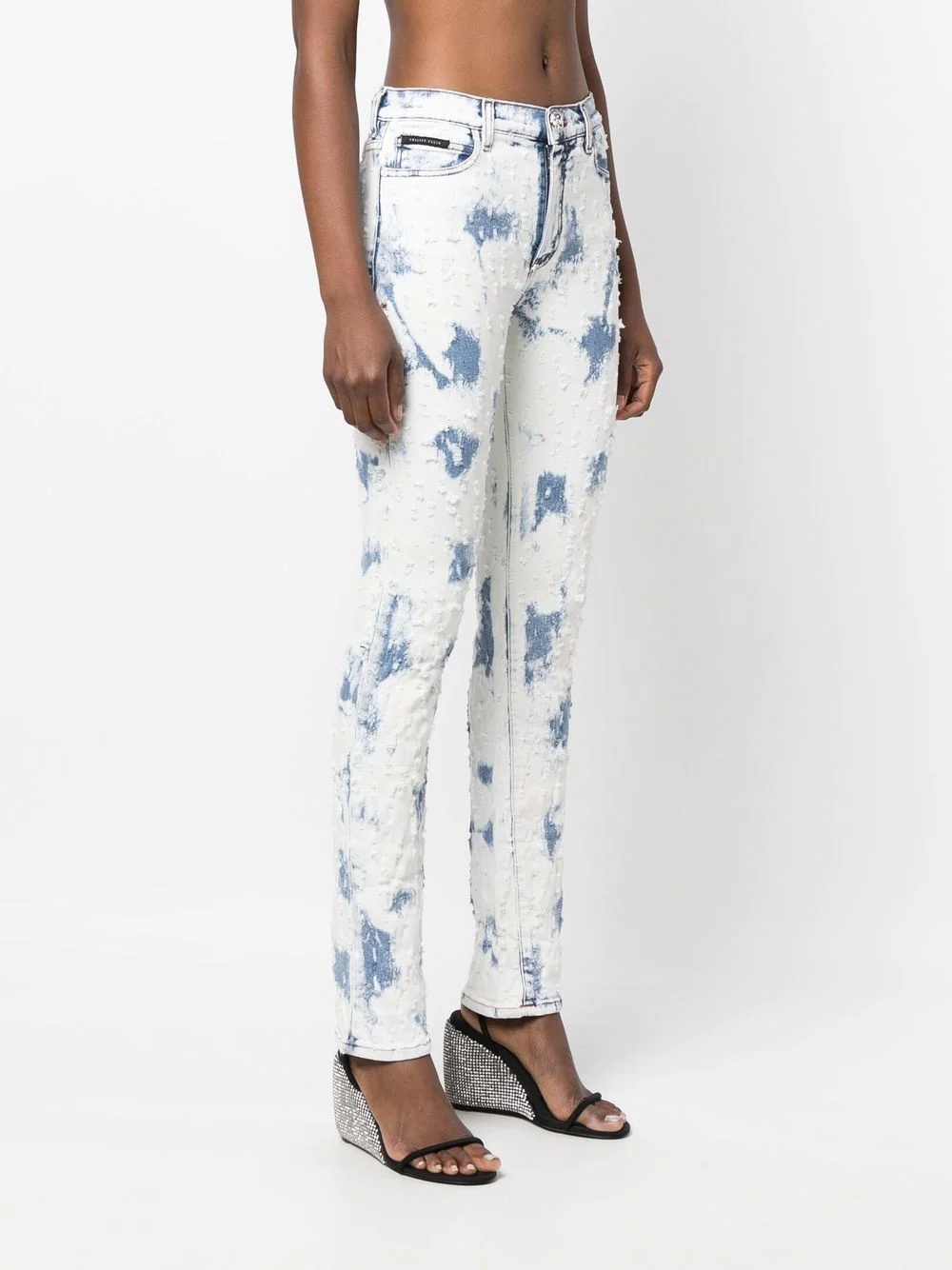 bleach-wash straight-leg jeans - 3