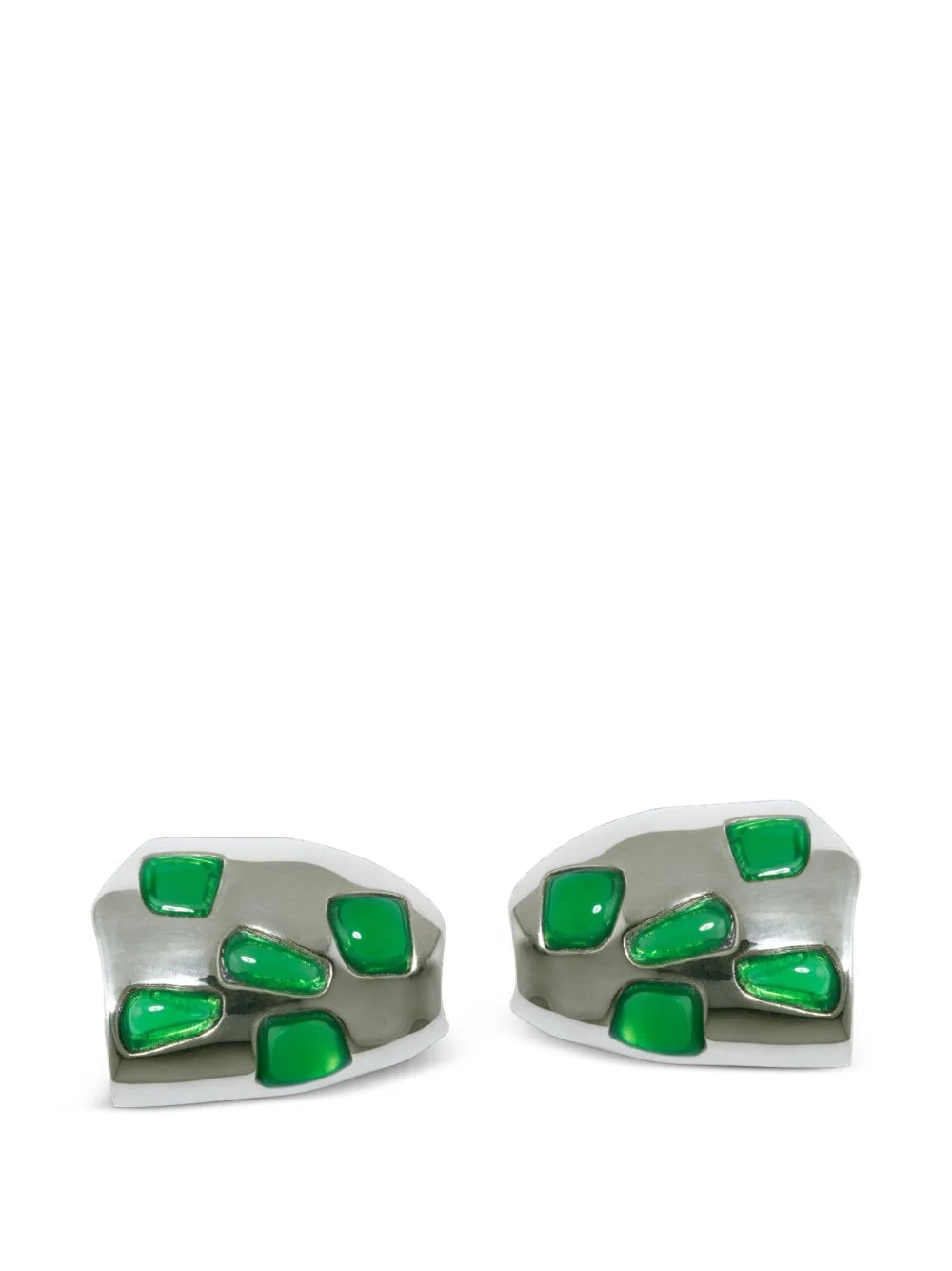 resin stone stud earrings - 1