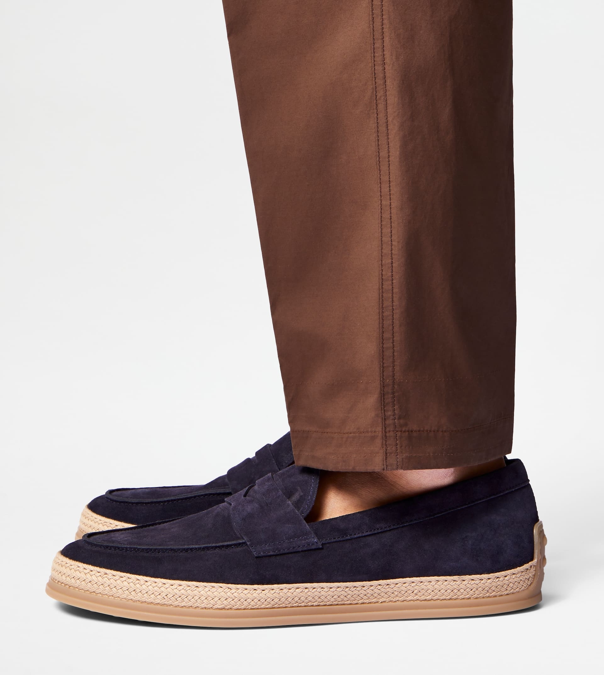 LOAFERS IN SUEDE - BLUE - 6