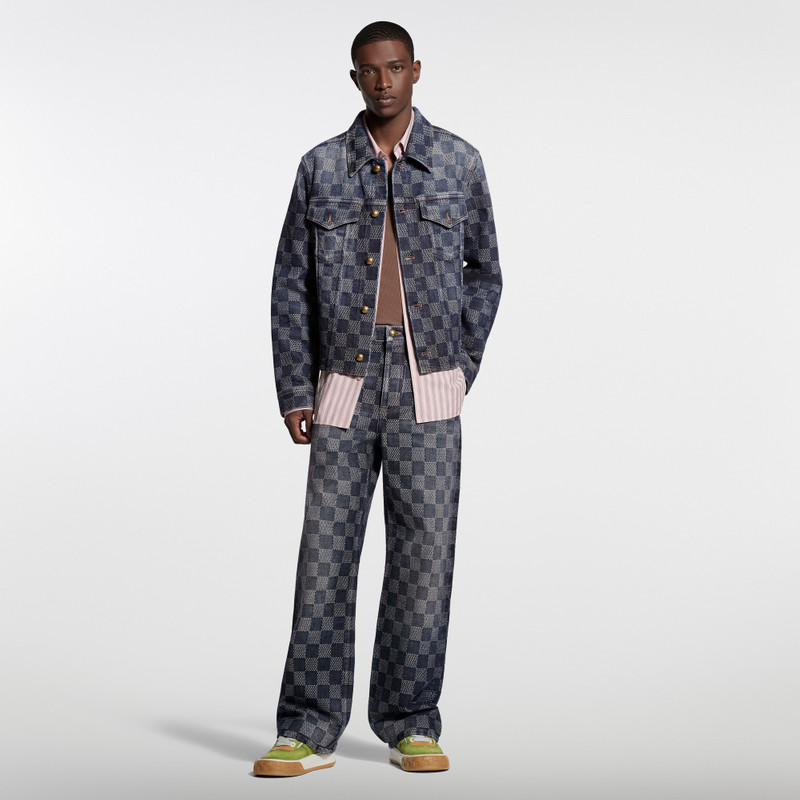 Damier Denim Long-Sleeved Shirt 4