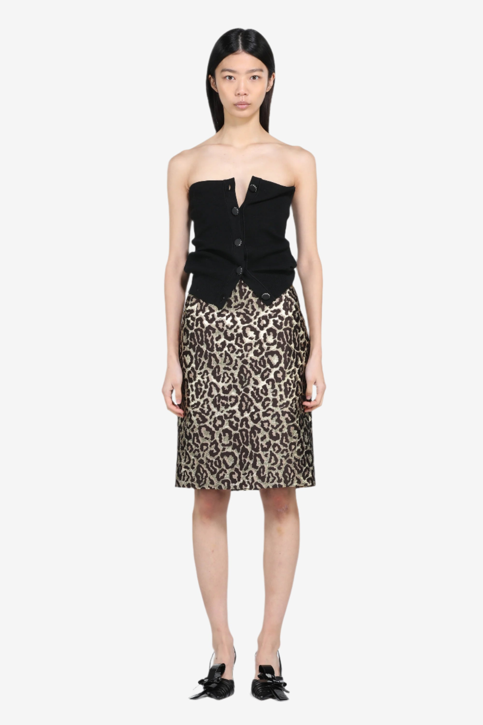 PENCIL SKIRT WITH LEOPARD PRINT - 4