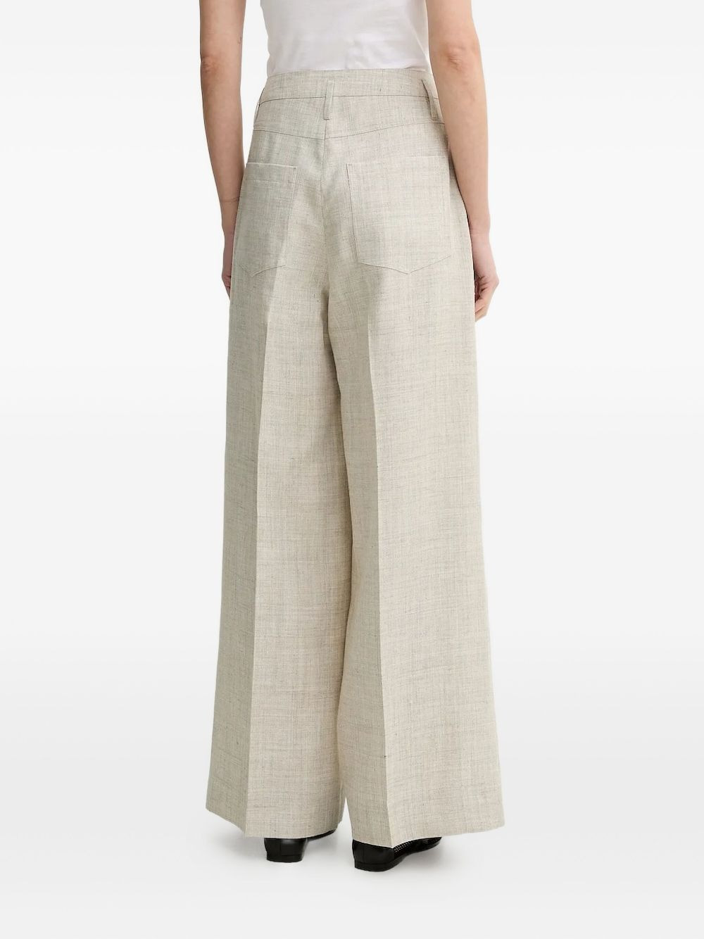 pleated wide-leg trousers - 2