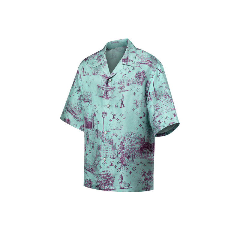 Louis Vuitton Printed Short-Sleeved Silk Shirt outlook