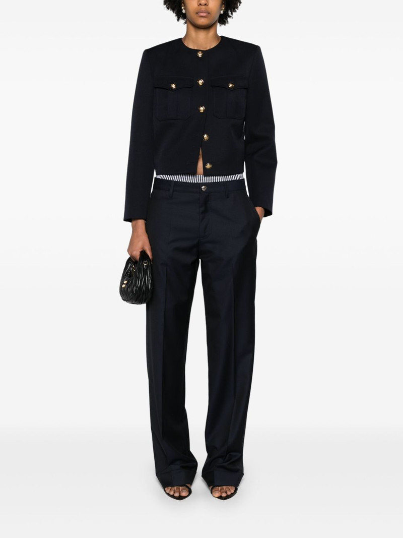 Miu Miu cuffed virgin wool tailored trousers outlook