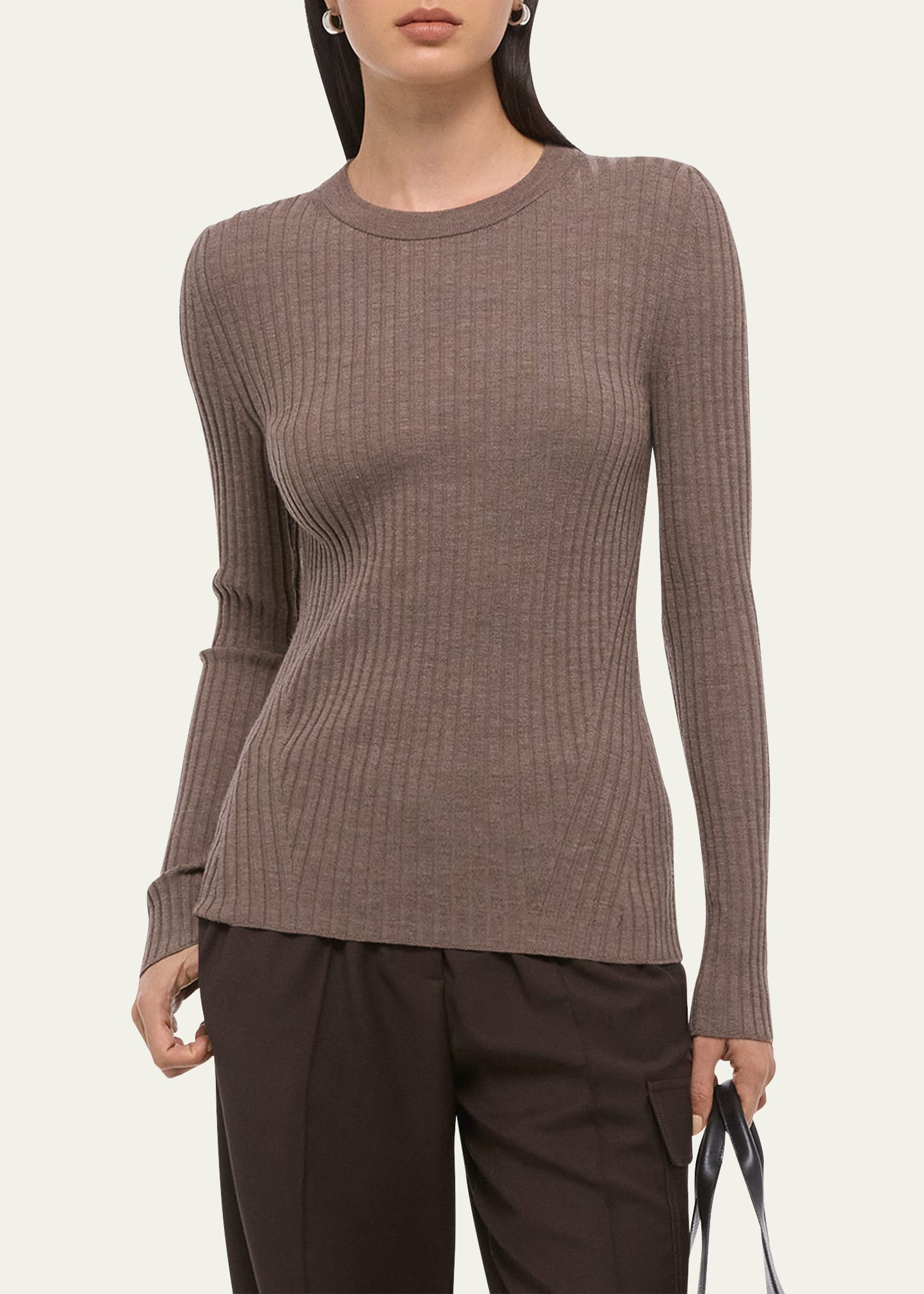 Open-Back Ribbed Wool Top - 3