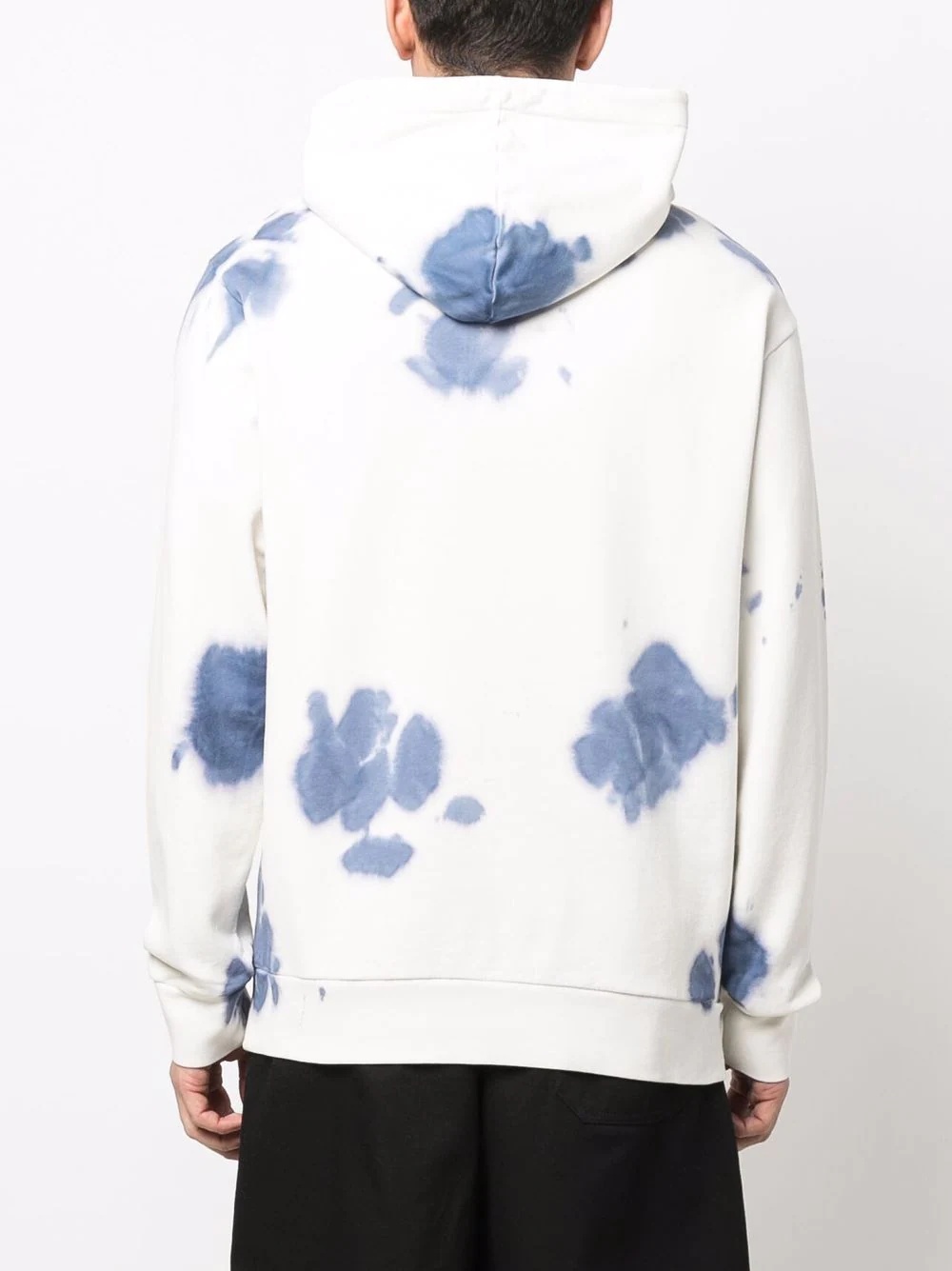 tie-dye print cotton hoodie - 4