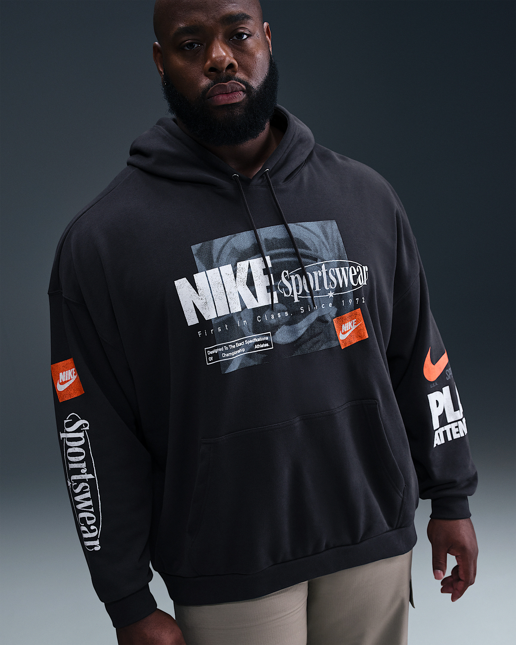 Nike Club Men's Oversized French Terry Pullover Hoodie - 6