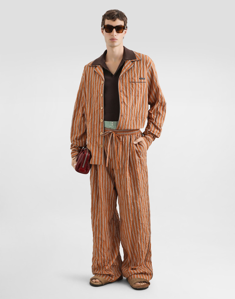 Dolce & Gabbana Crinkled striped fabric vanity trousers outlook