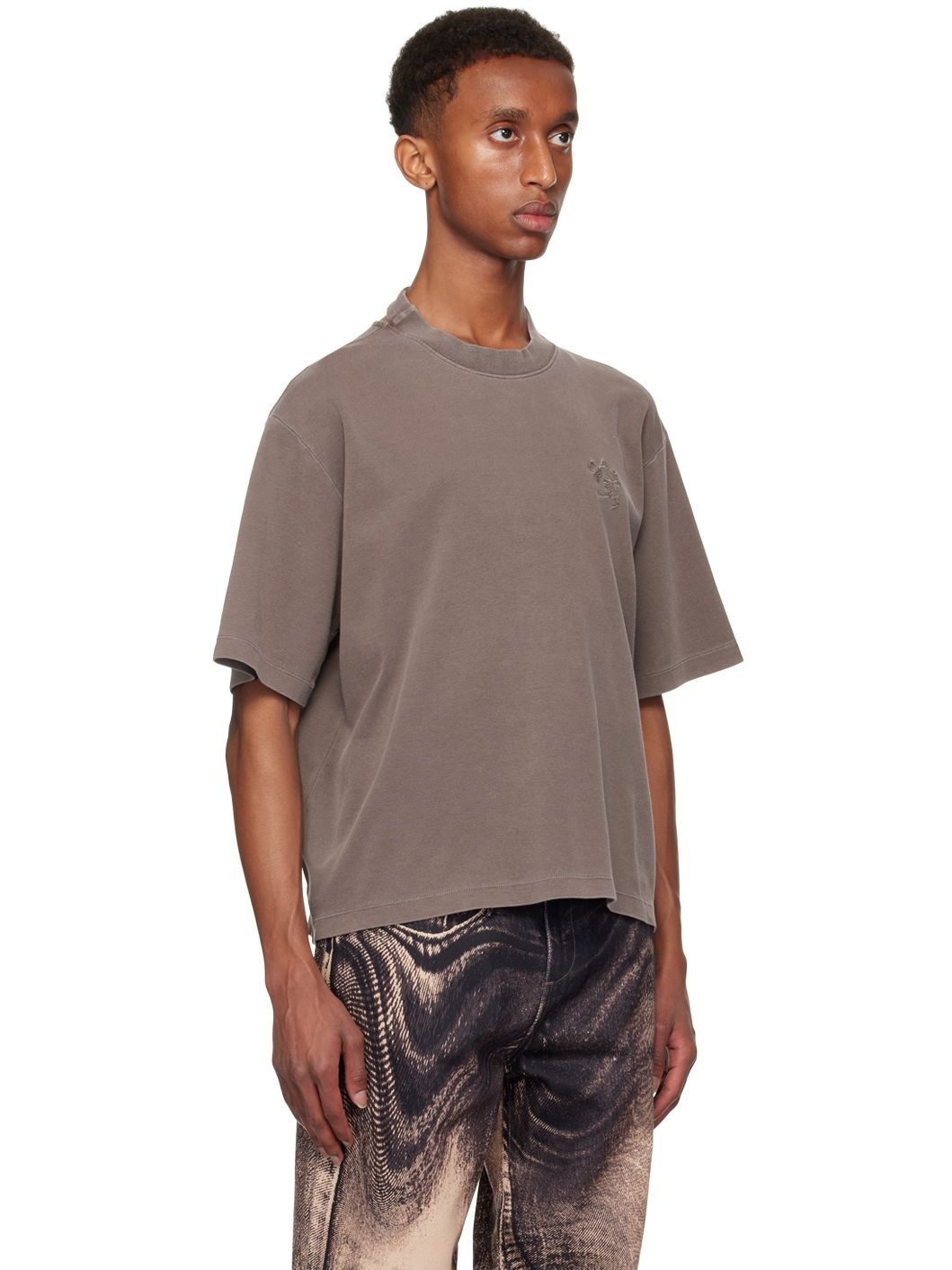 Brown Organic Cotton T-shirt - 2