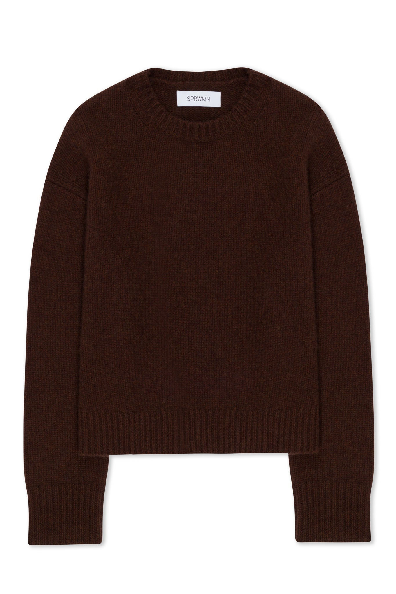 MOCHA HEAVY CASHMERE SWEATER - 10