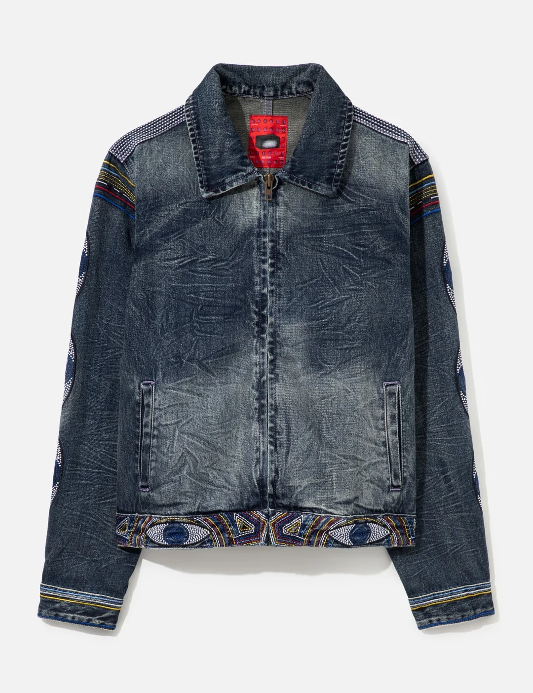 GEMSTONE EYE EMBROIDERY JEAN JACKET - 1