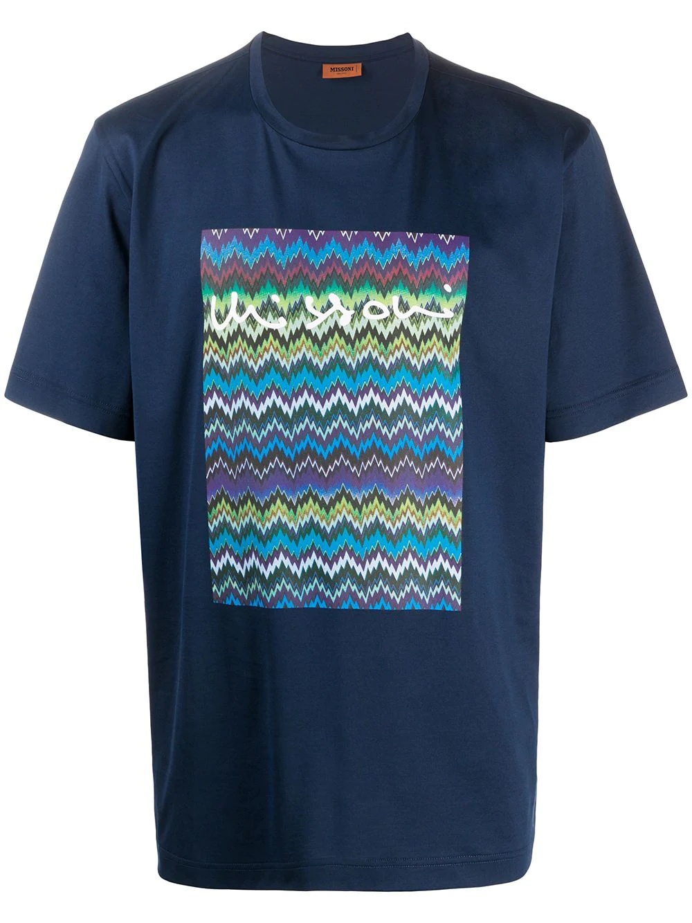 chevron-print T-shirt - 1