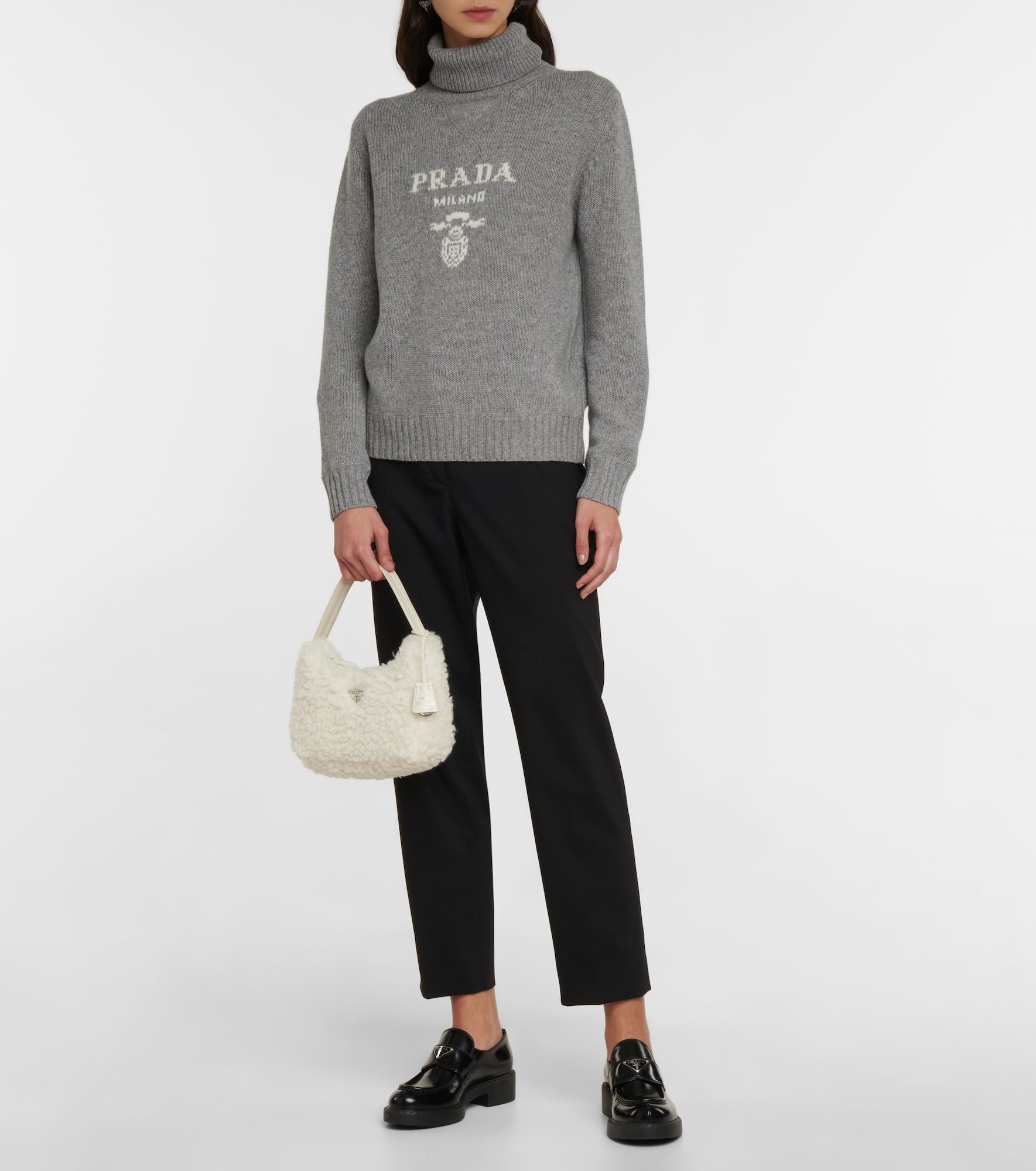 Re-Edition 2000 Mini shearling shoulder bag - 5