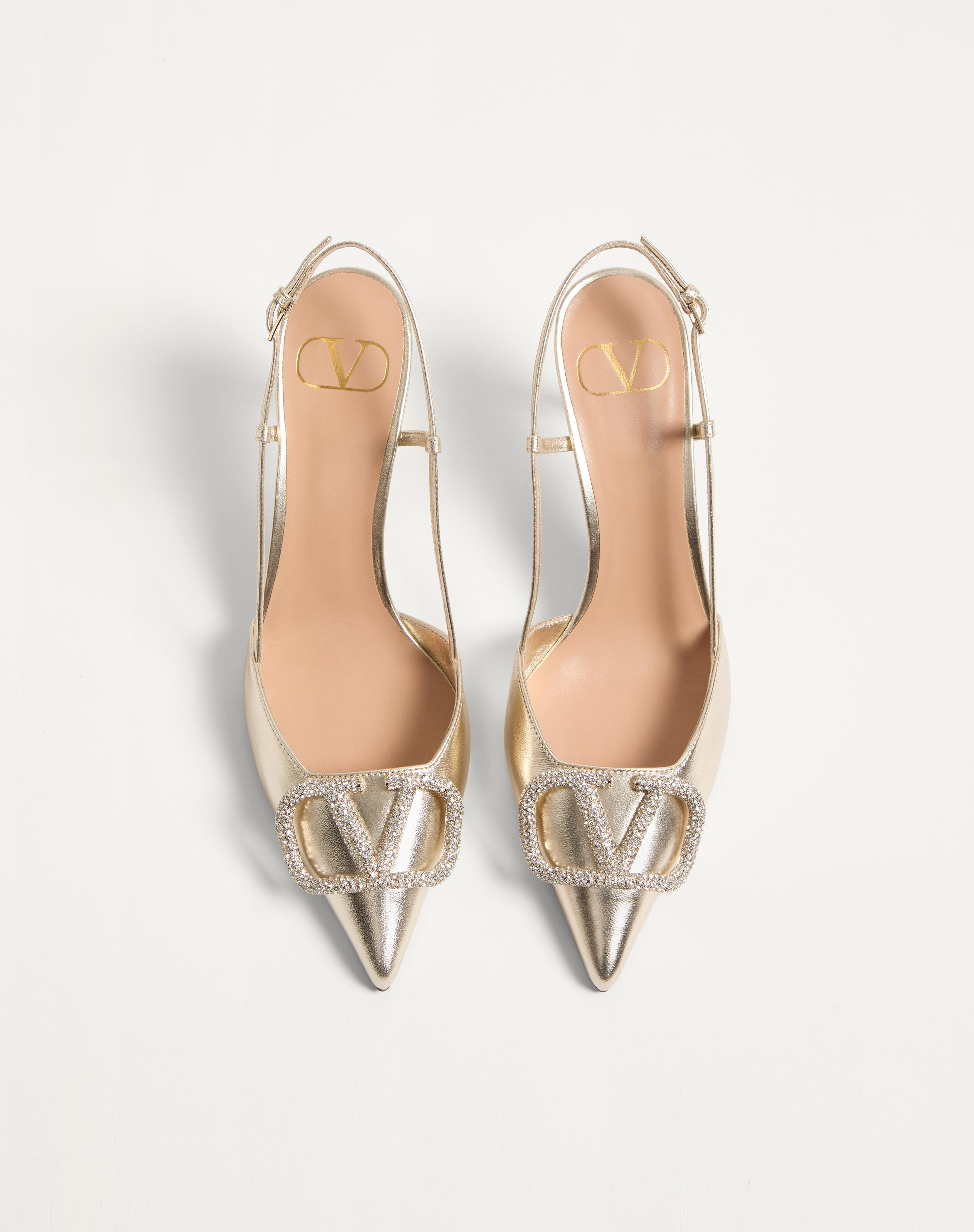 VLOGO GLOW LAMINATED NAPPA SLINGBACK PUMP 80 MM / 3.15 IN. - 4