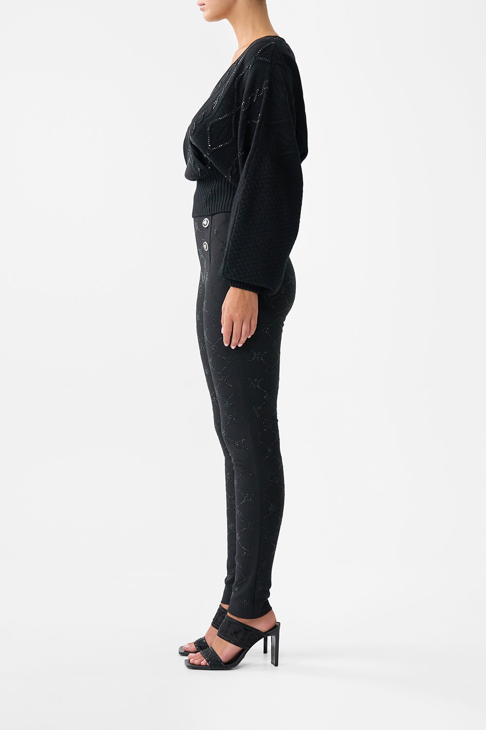 SURPLICE NECK KNIT JUMPER - 4
