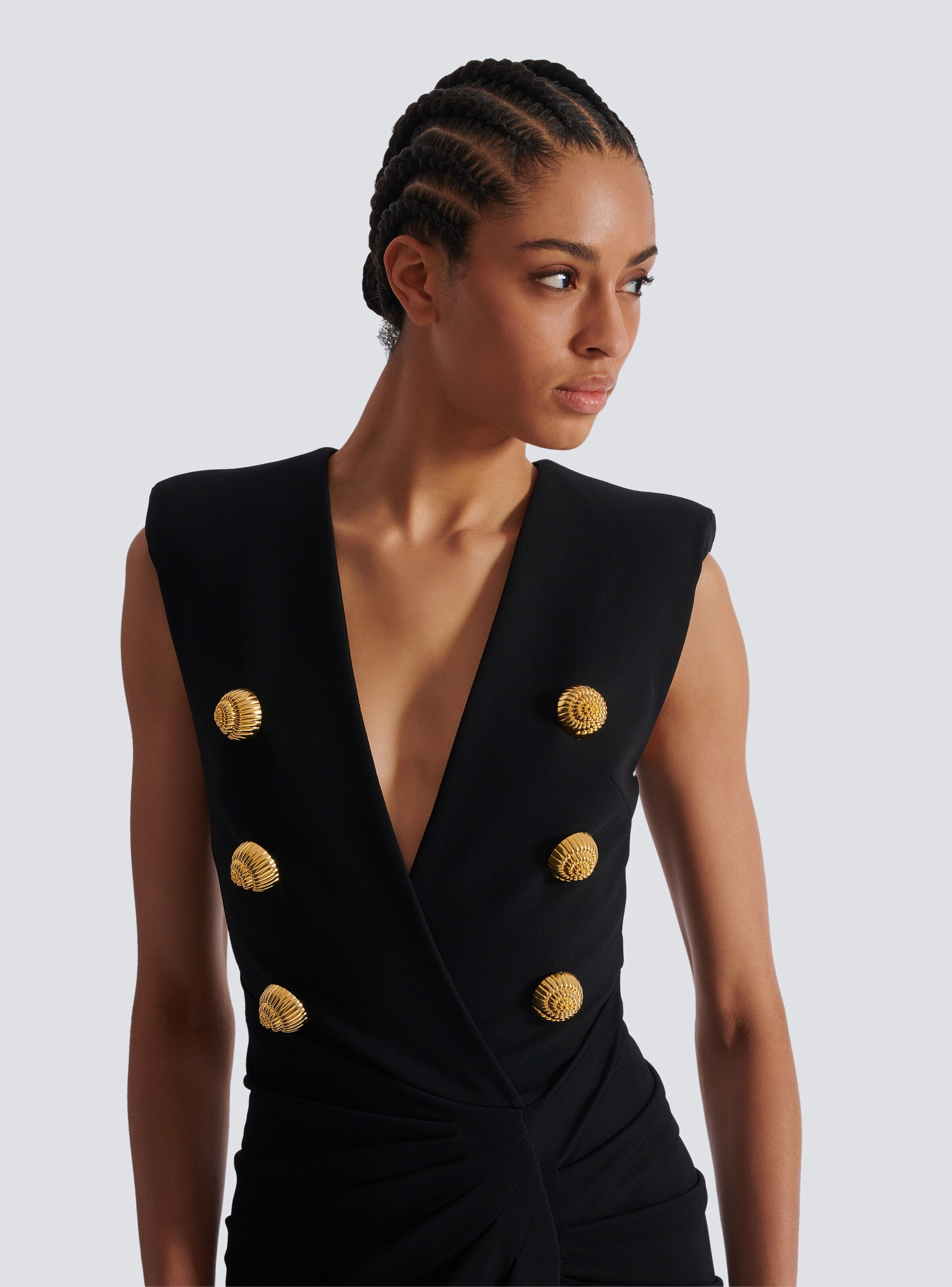 Long tailored crepe dress - 7