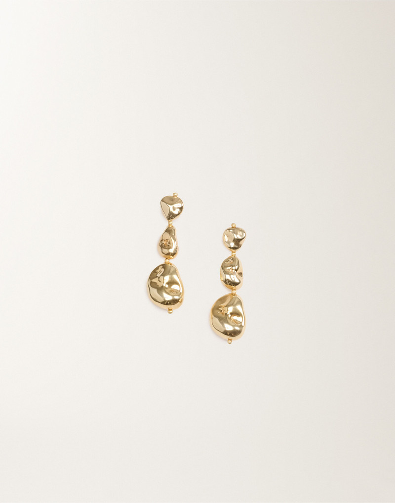 Three-nugget earrings 1